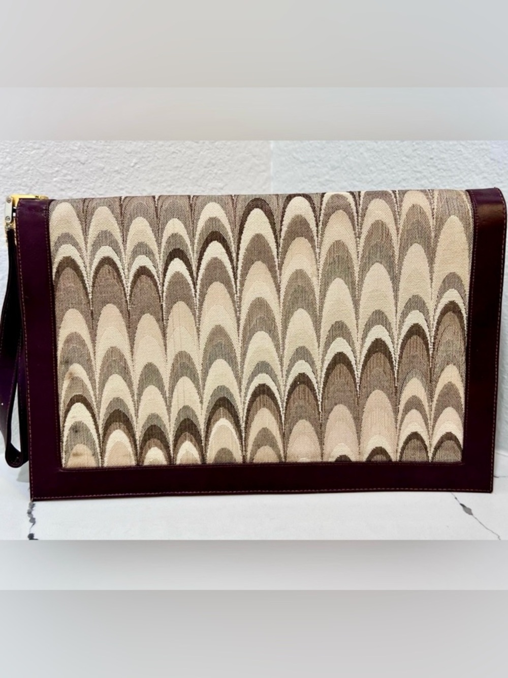 Vintage Lou Taylor Mod Wristlet Clutch | 1960s–1970s